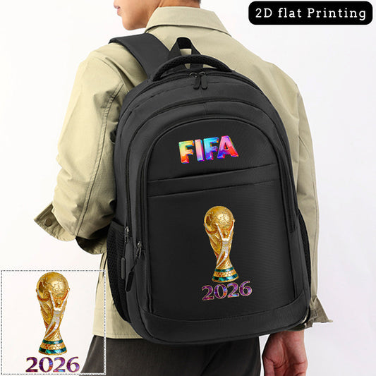 Men's Large Capacity Oxford FIFA Backpack for Travel & School