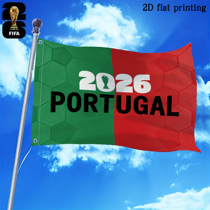 2026 FIFA World Cup Polyester Square Fan Flag with Mascot Design
