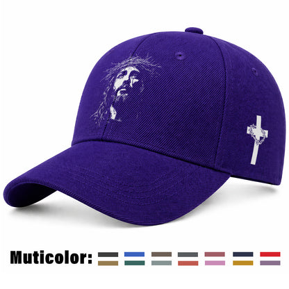 Unisex Christian Baseball Cap with Adjustable Cross Design