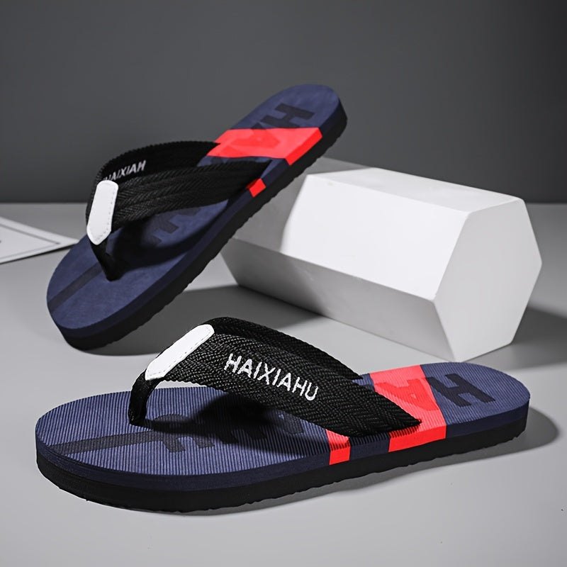 Men's Casual Color-Block Flip-Flops Lightweight and Comfortable