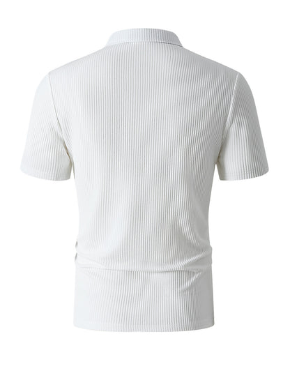 Men's Summer Outdoor Slim Fit Polo Shirt with Lapel Collar