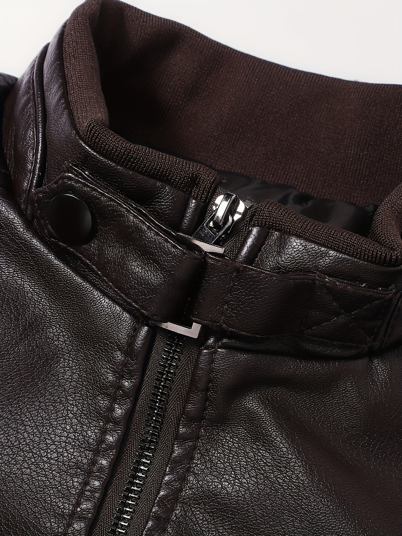 Men's Stylish Burgundy Jacket - Fall/Winter Trendy Stand Collar Biker Jacket with Multiple Zippered Pockets, Casual Design for Casual Attire, Fall Jacket | Modern Casual Jacket | Glossy Finish Jacket