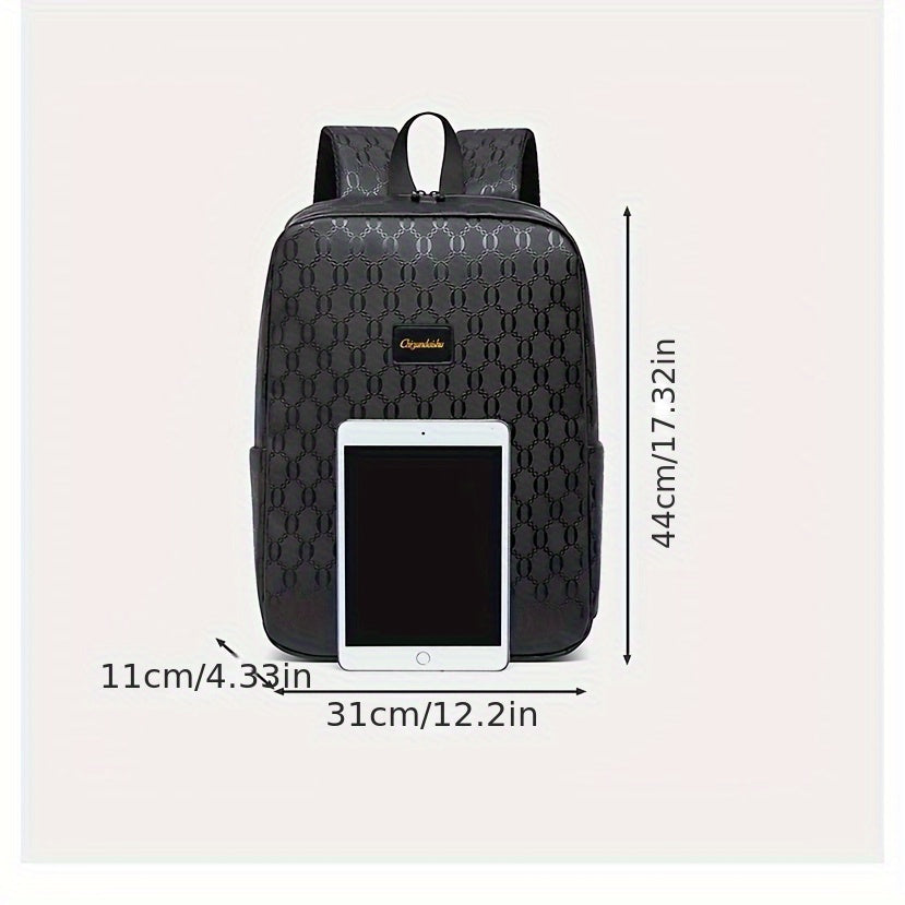 Extra Large Capacity Backpack - Durable PVC Fabric, Stylish Black Design with Multiple Compartments and Padded Laptop Section - Perfect for College, Business, and Travel   Versatile Computer Bag  Business Backpack   Multi-Fu