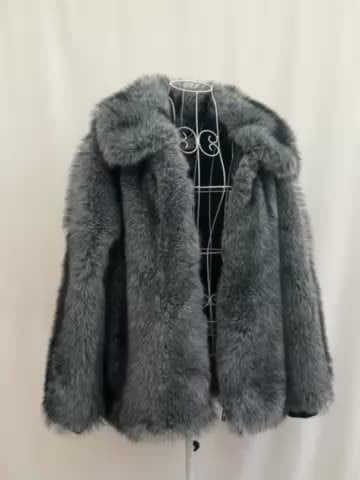 Men'S Faux Fur Coat with Imitation Fur Lining, Square Neck Zipper Short Winter Windproof Warm Loose Casual Jacket for Young Style