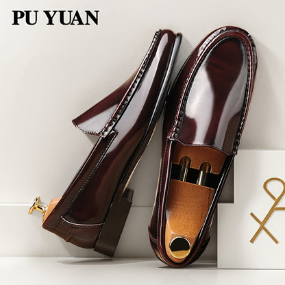 Men's Plus Size Slip-On Loafers with Durable Rubber Sole