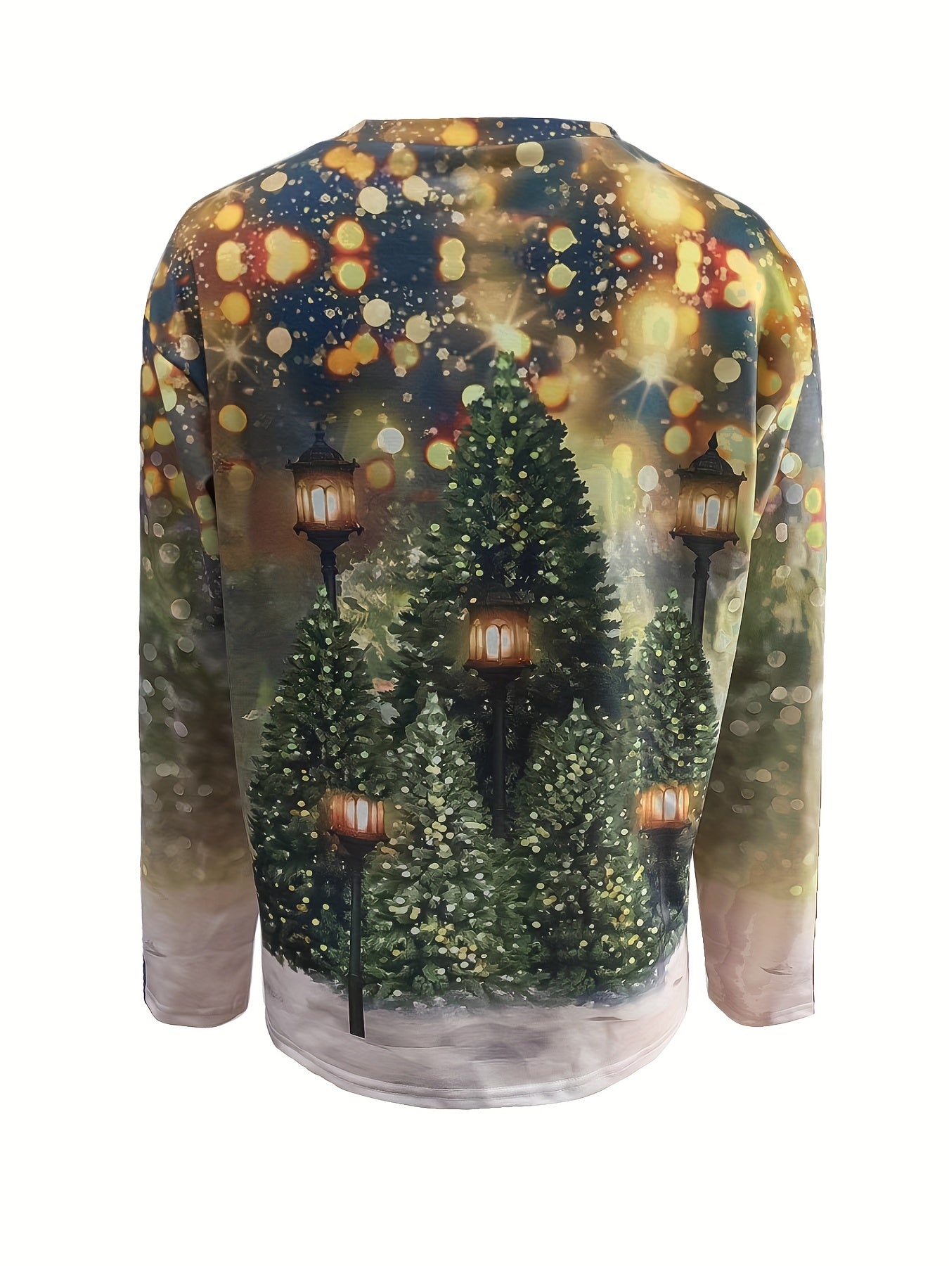 Christmas Tree Print Sweatshirt, Casual Long Sleeve Crew Neck Sweatshirt, Women's Clothing