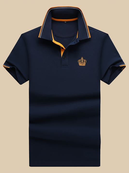 Men'S Short-Sleeve Polo Shirt. Made of 95% And 5% Spandex, This Lightweight Business Casual Collared Shirt Is Breathable And Comfortable - ayq