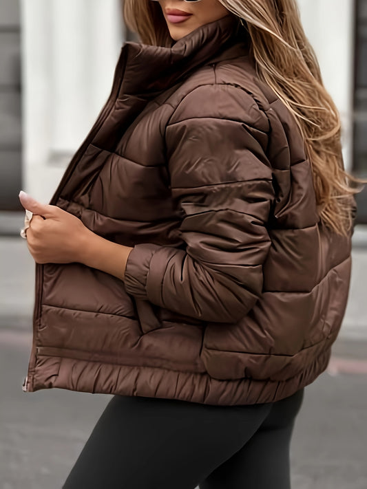 Women's Elegant Heavy Warmth Commuter Jacket - Polyester - ayq