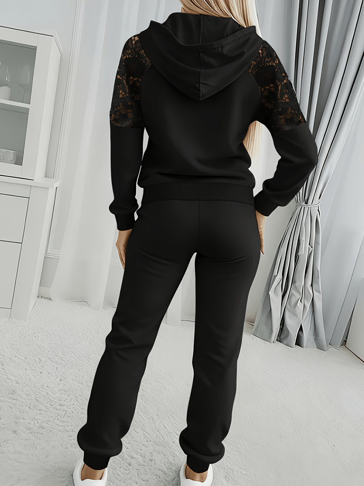 Women’s Elegant Spring/Fall Hoodie and Jogger Pants Set - ayq