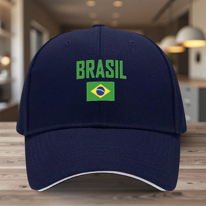Lightweight Adjustable Brazil Flag Baseball Cap for Men & Women