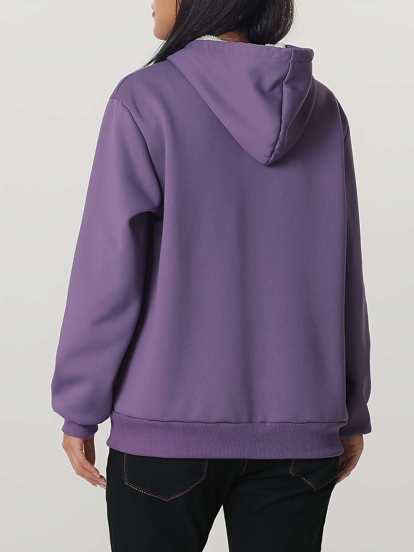 Women'S Heavyweight Winter Jacket - Thermal Insulated Cold Weather Coat with Full-Zip Closure, Large Front Pockets - Purple Outerwear for Everyday & Formal Events - Non-Stretchy Polyester Fabric - Easy-Care Ladies Outerwear,