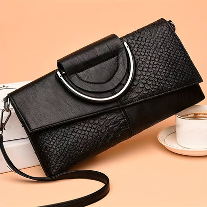 Women's Sexy Black Crossbody Bag with Adjustable Strap & Irregular Shell Design - Zipper Closure, Versatile for Parties, Special Occasions & Everyday Use, Secure Zip Bag | Sophisticated Design | Adjustable Strap Handbag