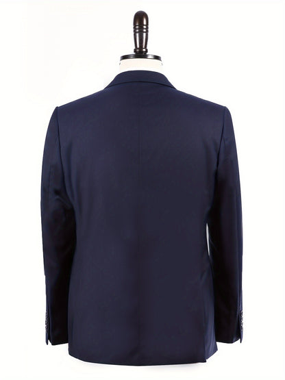 Men's Solid Color Work Suit Set with Vest and Pants