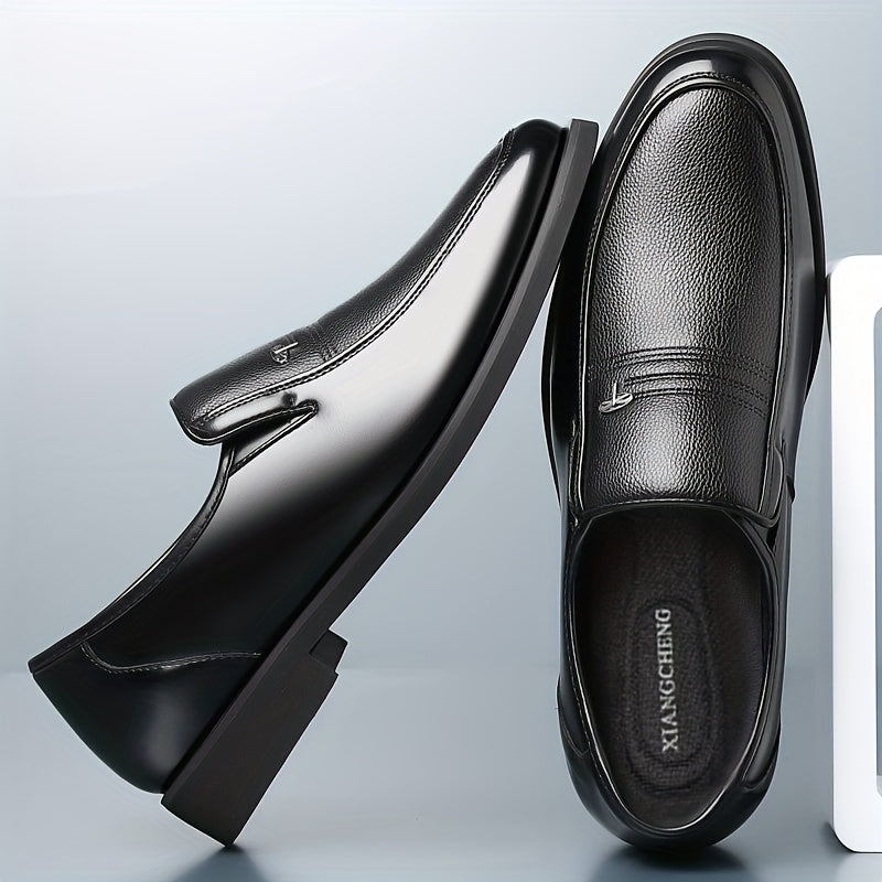 Men's Breathable Pointed Toe Oxford Shoes, Slip-On Formal & Casual