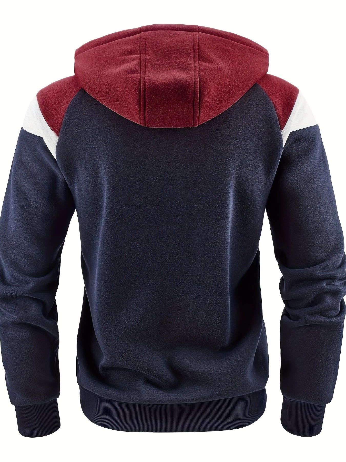 Men's Zip-Up Hoodie Jacket - Full-Zip Front Closure, Zipper Cardigan, Long Sleeve Pullover for Gym, Office, Everyday - Lightweight Warmth in Burgundy/Black/ Colors Available - Easy-Care Zippered Casual Outerwear, Hoodie Zip U