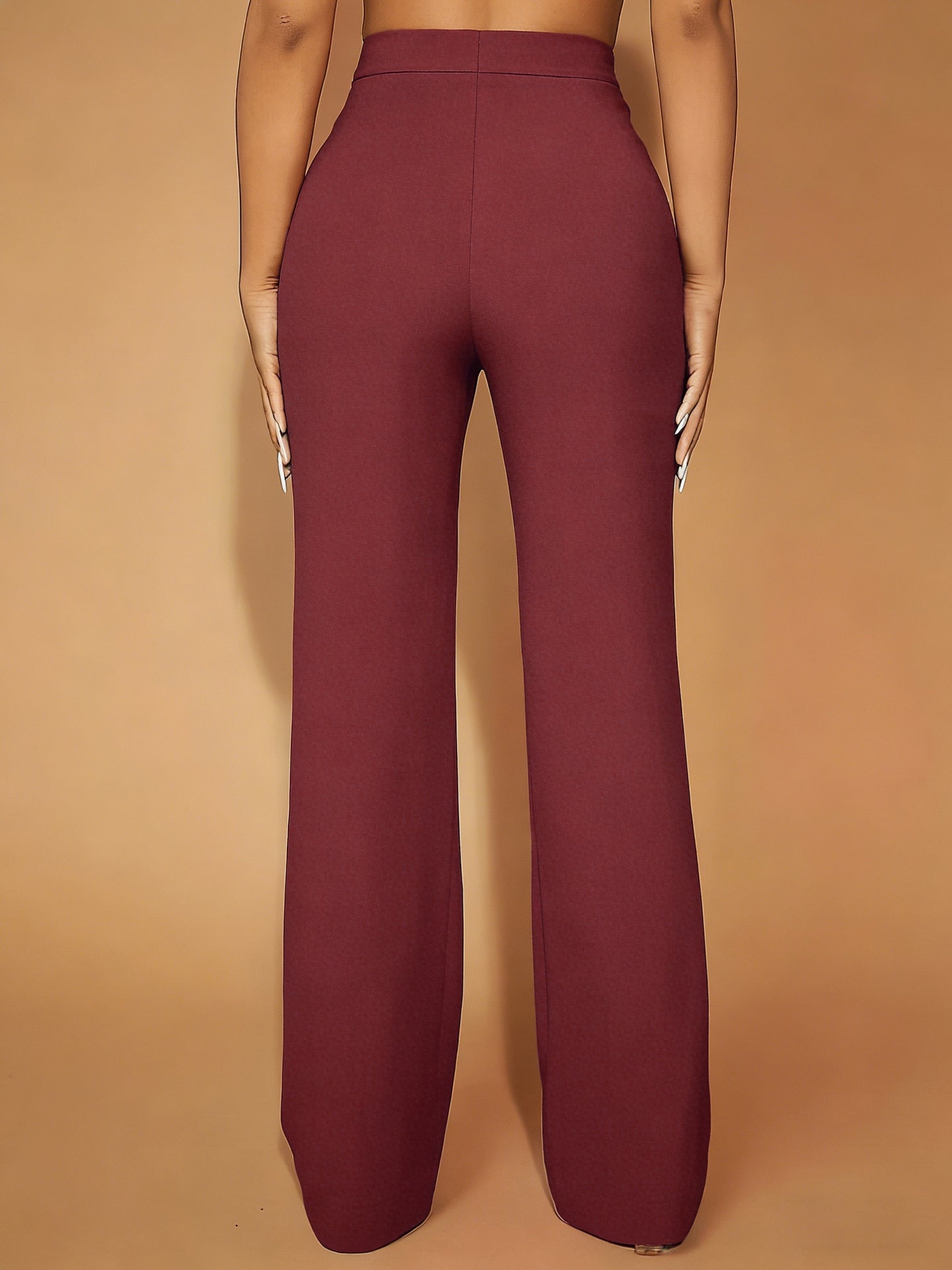 Women’s Straight-Leg Elastic Waist Pants - Comfortable All-Season Wear