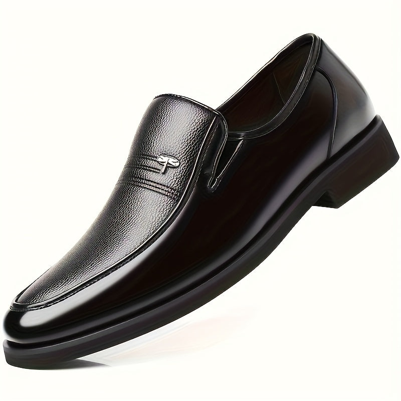 Men's Breathable Pointed Toe Oxford Shoes, Slip-On Formal & Casual
