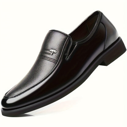 Men's Breathable Pointed Toe Oxford Shoes, Slip-On Formal & Casual