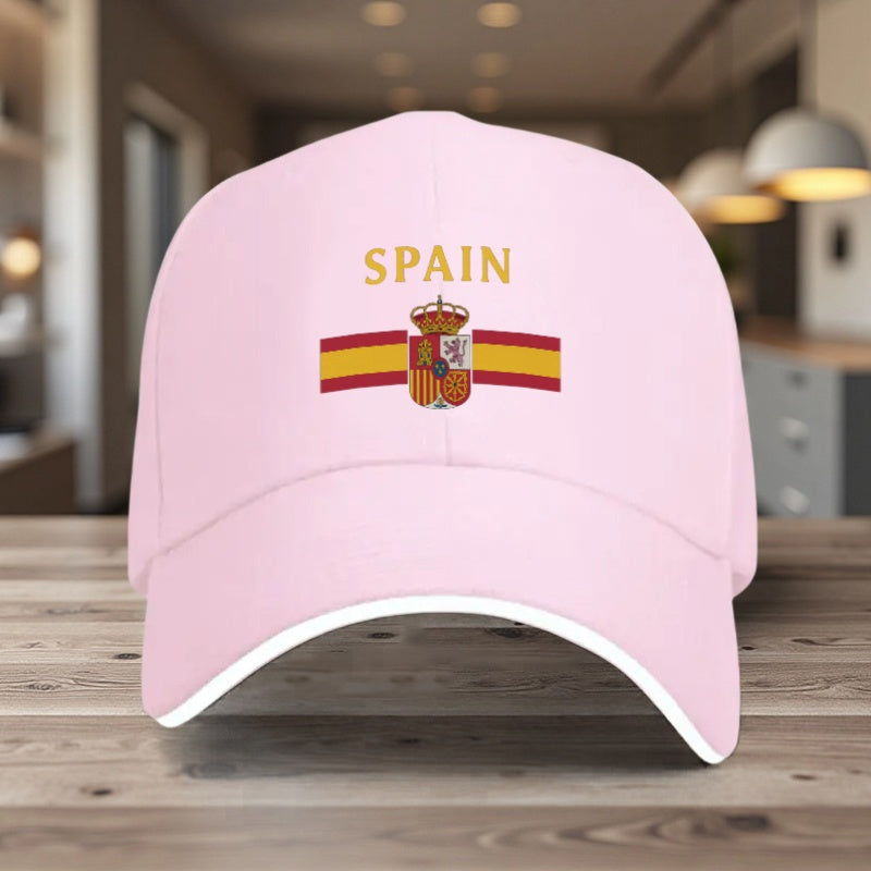 Men's Lightweight Adjustable Spanish Flag Sports Cap