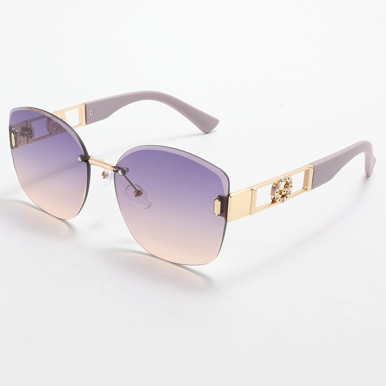 Women's Butterfly Rimless Sunglasses UV400 Protection