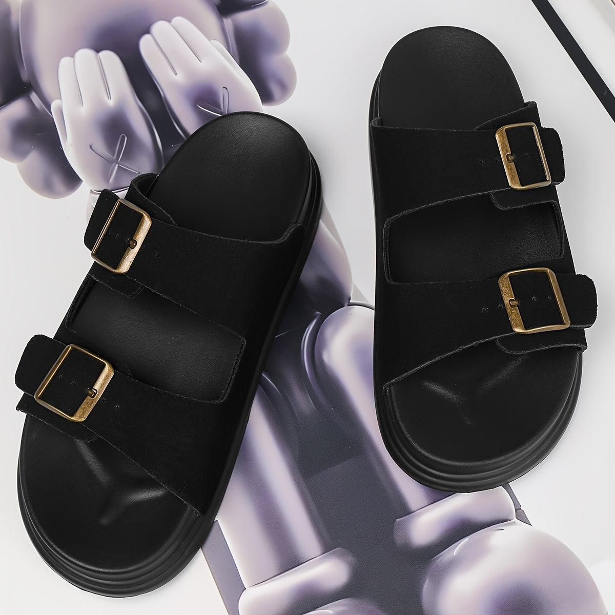 Unisex Casual Slip-On Soft PU Sole Open-Toe Slippers