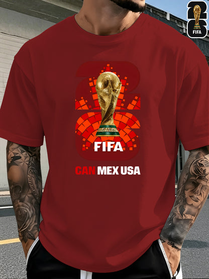 Men's FIFA 2026 World Cup T-Shirt Casual Polyester Top