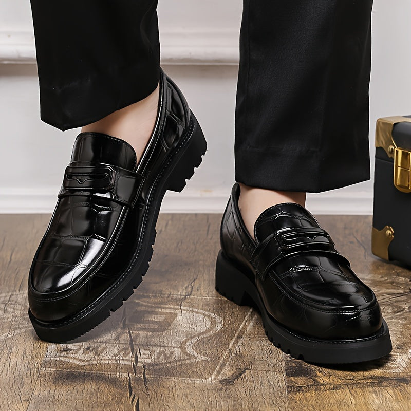 Men's Business Casual Thick-Soled Slip-On Loafers