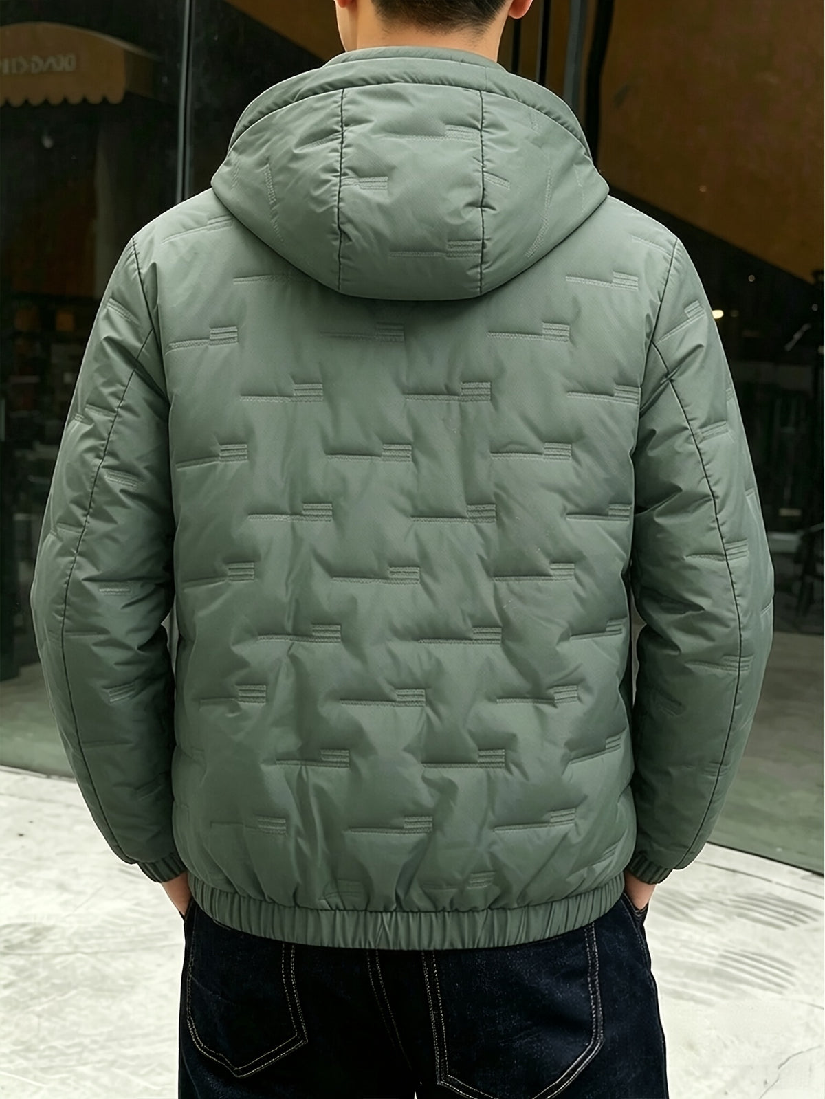 Men's Hooded Zipper Jacket for Fall Winter Outdoor Sports