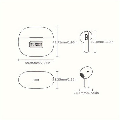 Wireless Earbuds, Wireless in-Ear, USB-C Fast Charge, Clear Sound, Built-in HD Mic, Touch Control, 40H Playtime, for Sport Wireless Headphones
