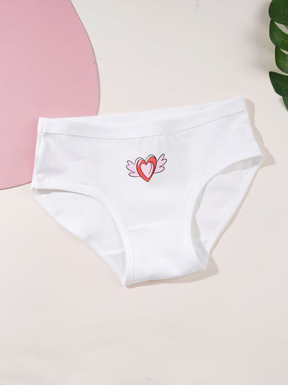 Girls' Cotton Briefs 5-Pack Breathable Mid-Rise Underwear