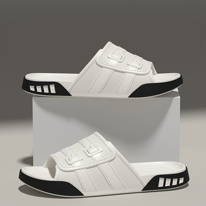 Vintage Wide-Fit EVA Slip-On Slippers for Indoor & Casual Use