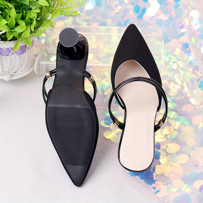 Women's Elegant Pointed-Toe High Heel Sandals with Ankle Strap