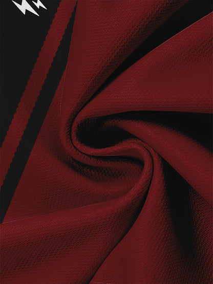 Men'S Casual 3DT-Shirt - Black  Red Striped Design, Short Sleeve, Round Neck, Regular Fit, All-Season Comfort, Comfortable Clothing   Stylish Striped Shirt   Smooth Texture Fabric