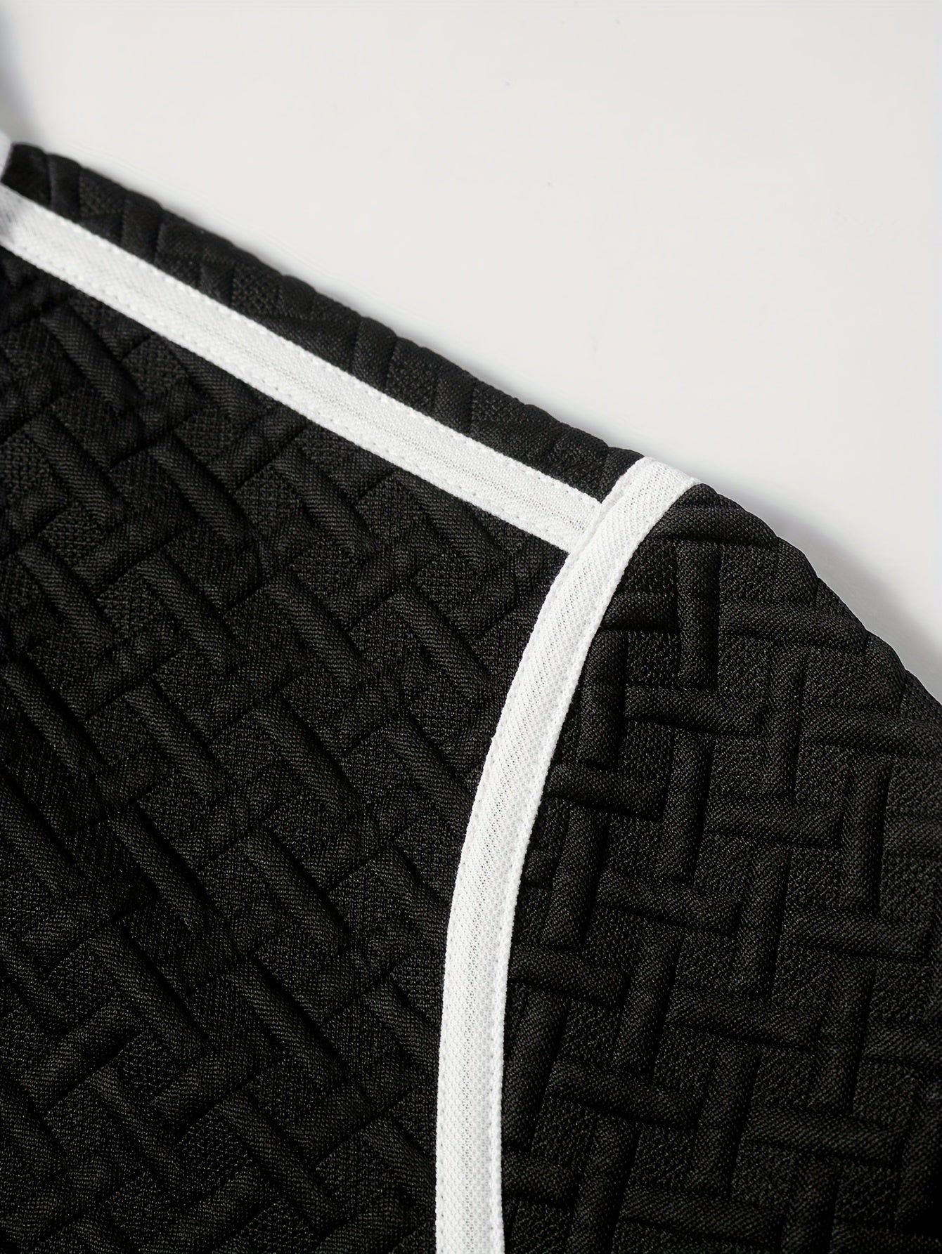 New Autumn Long-Sleeve Sweatshirt Made of Textured Fabric with a Polyester Collar And Versatile Spandex, Knit