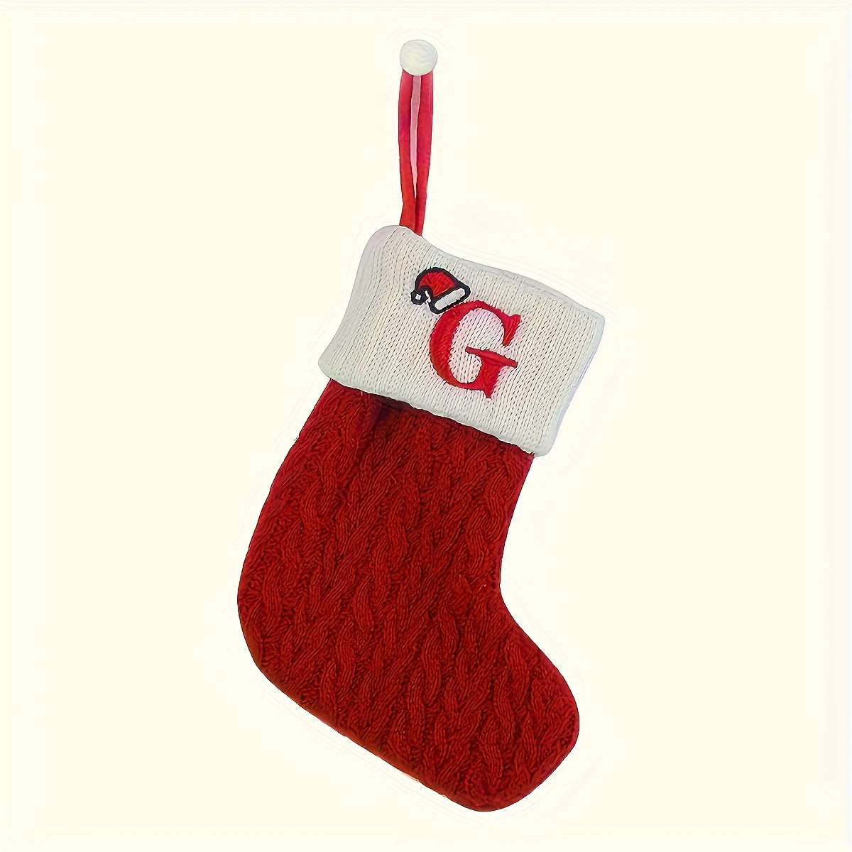 Knitted letter Christmas stockings, Christmas stockings, small Christmas English letter hanging stockings, Christmas stockings, double-sided fireplace hanging stockings, suitable for Christmas party decorations, New Year part