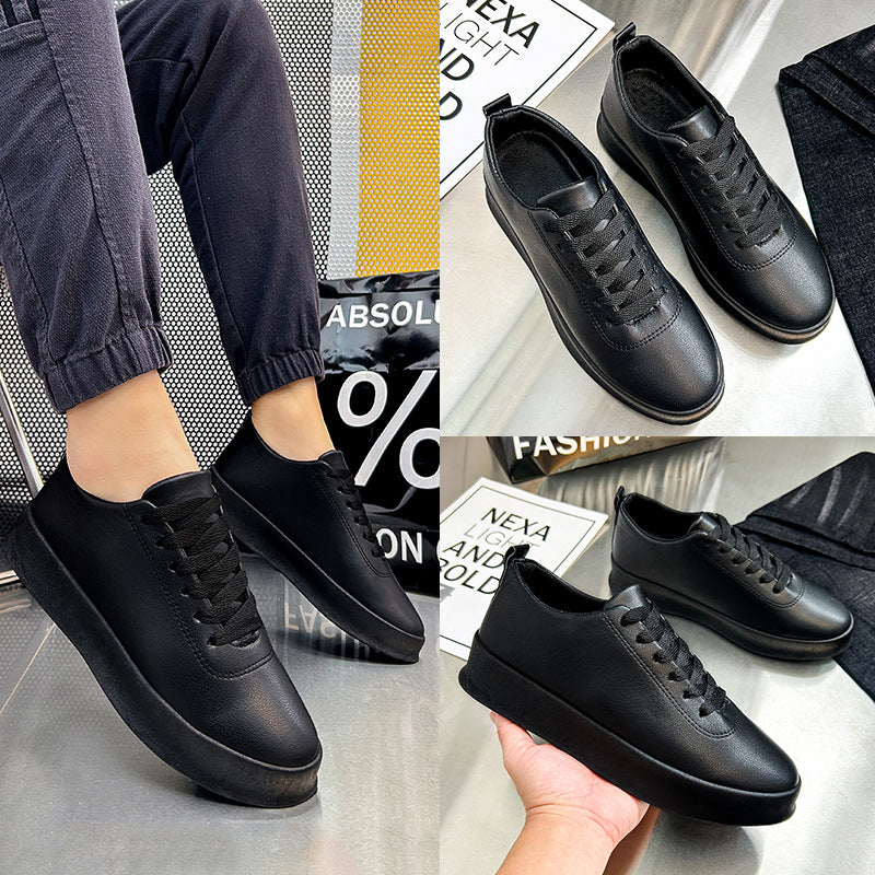 Men's Vintage Lace-Up Business Shoes Comfortable PU Leather