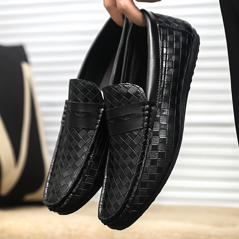 Men'S British Style Loafers - Comfortable Slip-On Moccasins with Round Toe, Faux Cover Upper & PVC Sole, Perfect for Casual Wear, Parties, and Weddings, Wedding Shoes