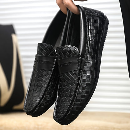 Men'S British Style Loafers - Comfortable Slip-On Moccasins with Round Toe, Faux Cover Upper & PVC Sole, Perfect for Casual Wear, Parties, and Weddings, Wedding Shoes