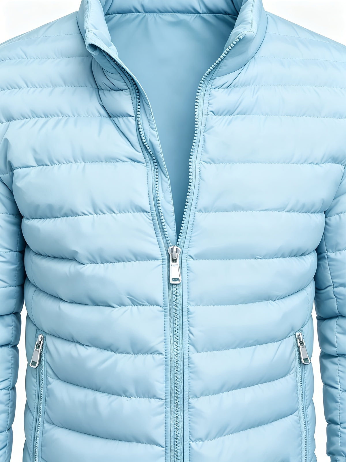 Men's Slim Fit Lightweight Stand Collar Windproof Jacket