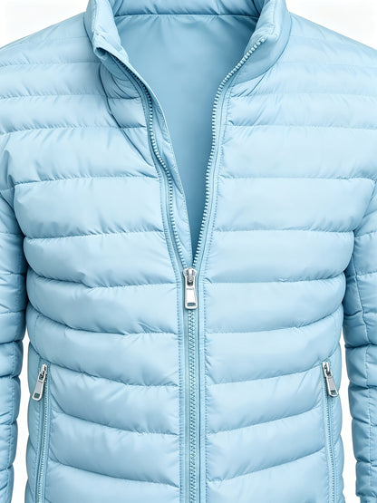 Men's Slim Fit Lightweight Stand Collar Windproof Jacket