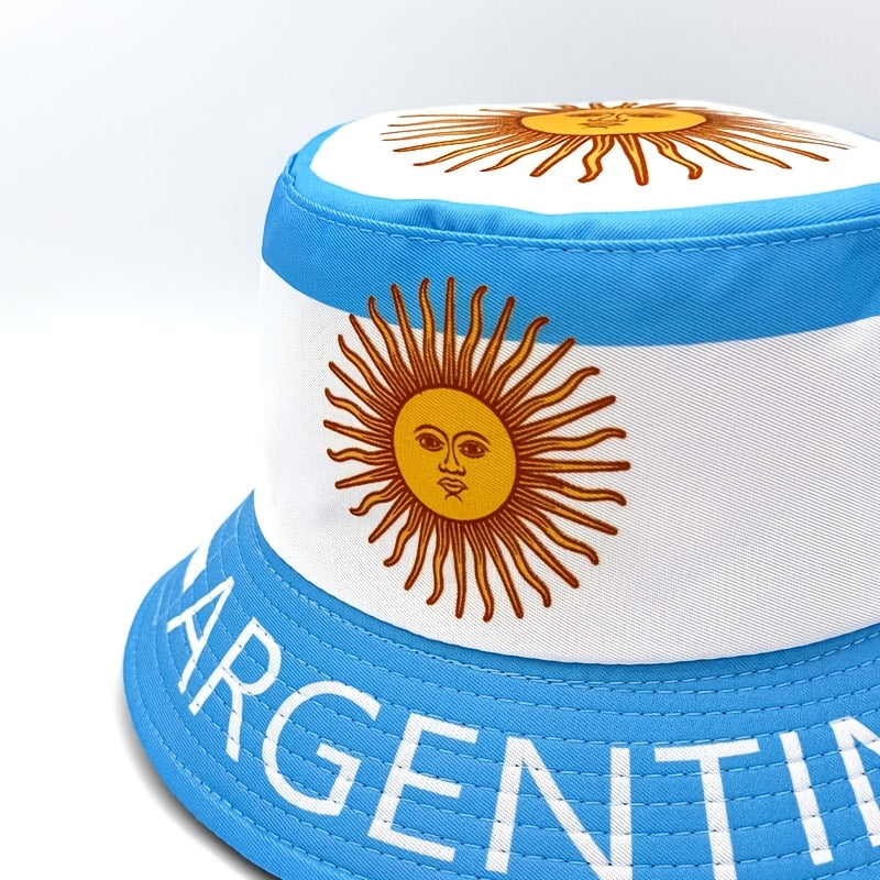 Men's Argentina Flag Bucket Hat - Lightweight, Wide Brim, Casual Outdo