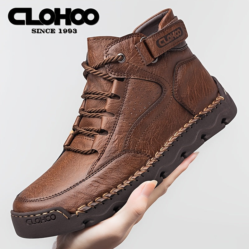 Men's Classic Chukka Boots Soft PU Upper Rubber Sole All-Season