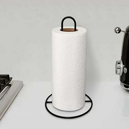 Free Standing Paper Towel Holder, 1pc Countertop Stand - Durable Multi-functional Roll Paper Organizer for Kitchen, Bathroom & Living Room, Kitchen Storage Shelf, Home Storage Supplies!