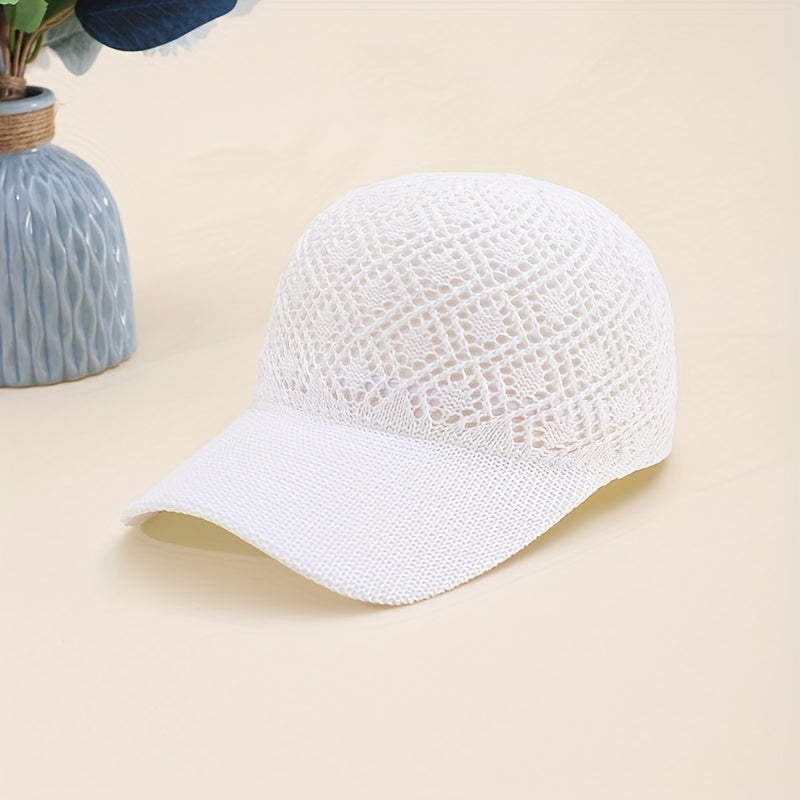 1pc New Hollow-Out Baseball Cap Summer Women's Versatile Adjustable Bucket Hat