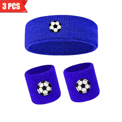 3pcs Breathable Headband and Wristband Set for Sports