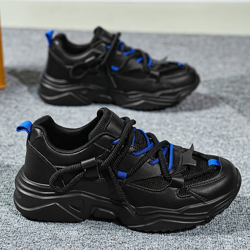 Men's Breathable Sneakers in White - Casual  Sporty Lace-Up Running Shoes with EVA Sole
