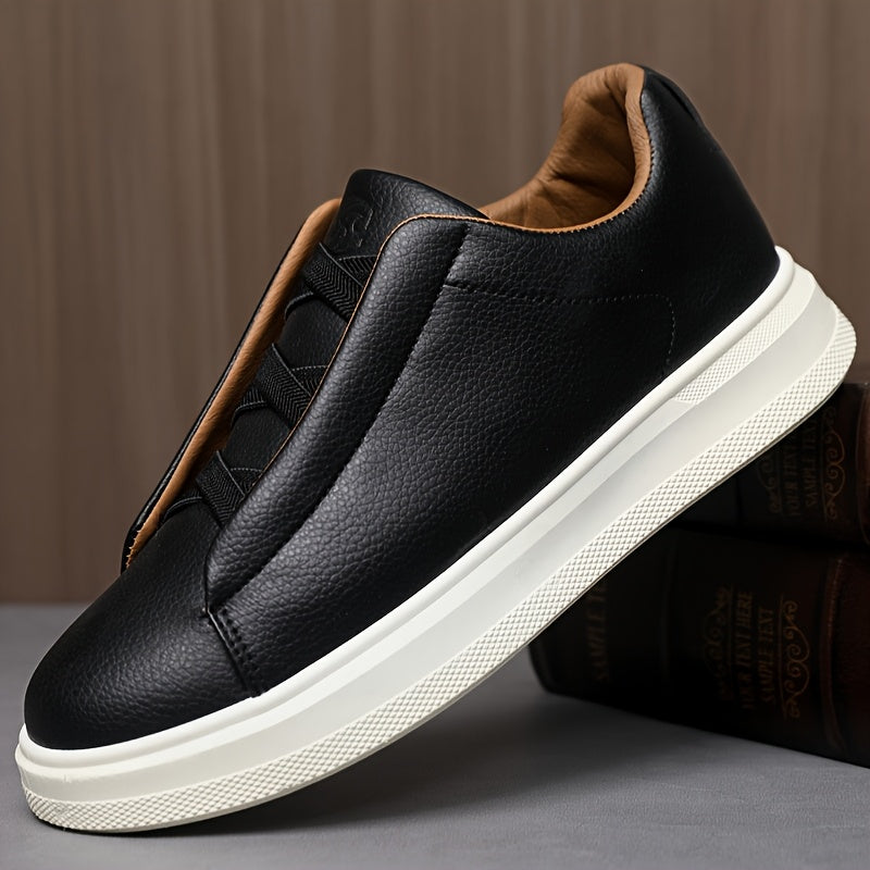 2025 New Men'S Breathable Genuine Sneakers - Summer Versatile Trendy White Shoes / Slip-On Casual Sports Shoes - ayq