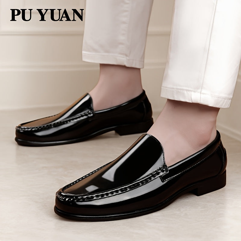 Men's Plus Size Slip-On Loafers with Durable Rubber Sole