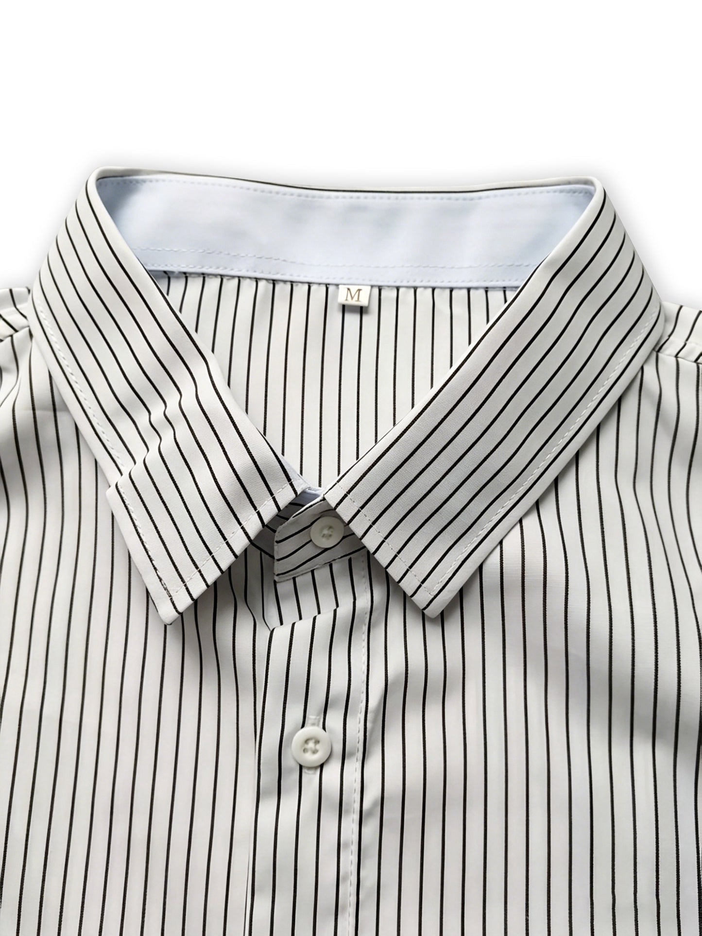 Men's Casual Striped Short-Sleeve Polyester Shirt