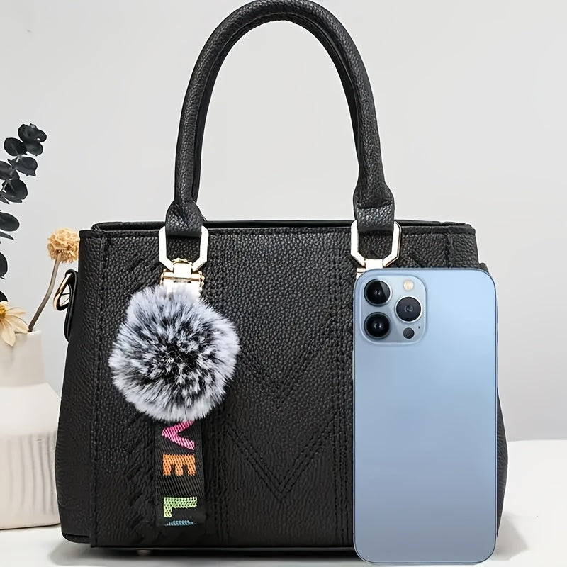 Parent Bag Handbag New Fashion    Ball Pendant Small Tote Bag Thanksgiving Gift for Family